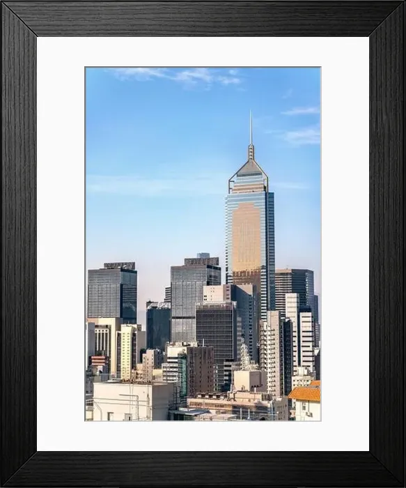 Framed Print : The amazing view of Hong-Kong cityscape full of skyscrapers from the rooftop Framed Print : The amazing view of Hong-Kong cityscape full of skyscrapers from the rooftop
