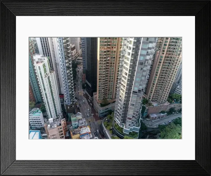 Framed Print : The amazing view of Hong-Kong cityscape full of skyscrapers from the rooftop Framed Print : The amazing view of Hong-Kong cityscape full of skyscrapers from the rooftop