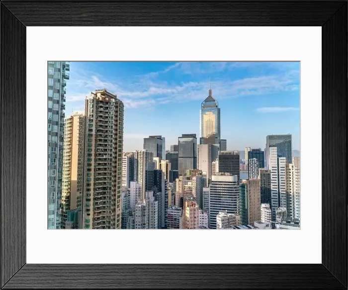 Framed Print : The amazing view of Hong-Kong cityscape full of skyscrapers from the rooftop Framed Print : The amazing view of Hong-Kong cityscape full of skyscrapers from the rooftop