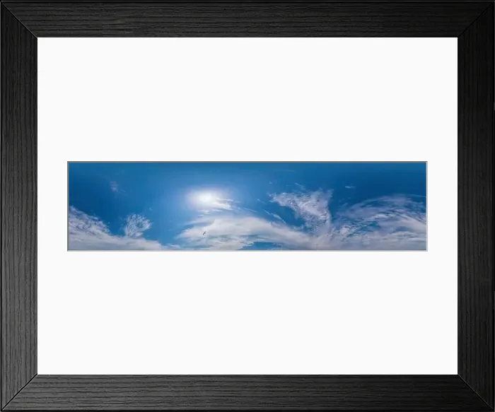 Framed Print : Dark blue sunset sky pano with Cumulus clouds Framed Print : Dark blue sunset sky pano with Cumulus clouds