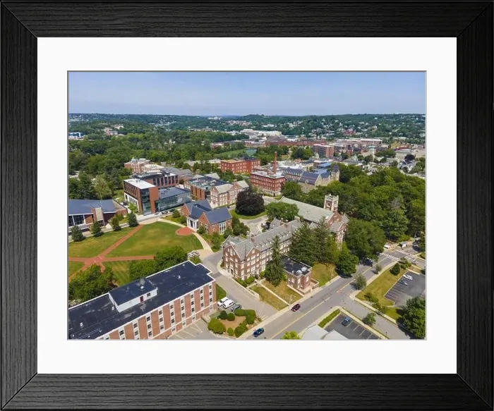 Framed Print : Aerial view of Worcester Polytechnic Institute WPI main campus around The Quad in city of Worcester Framed Print : Aerial view of Worcester Polytechnic Institute WPI main campus around The Quad in city of Worcester