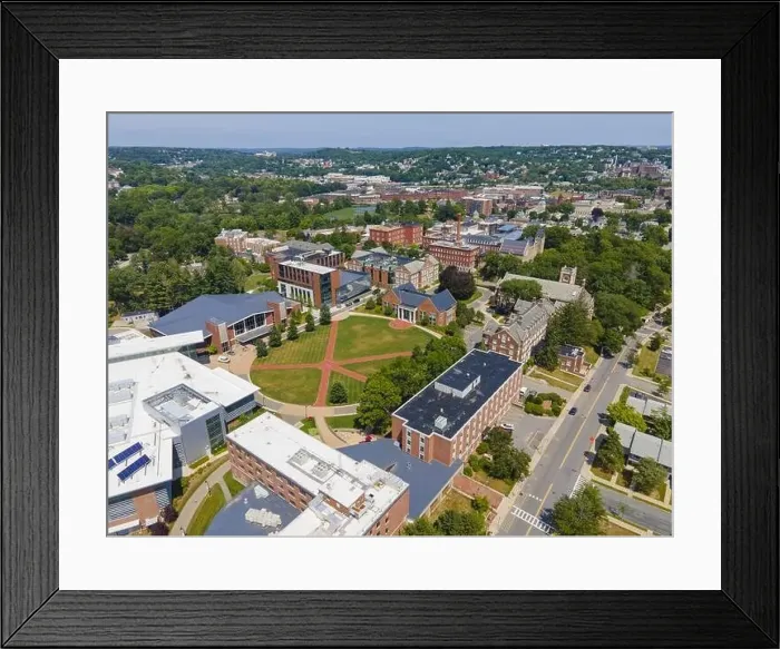 Framed Print : Aerial view of Worcester Polytechnic Institute WPI main campus around The Quad in city of Worcester Framed Print : Aerial view of Worcester Polytechnic Institute WPI main campus around The Quad in city of Worcester