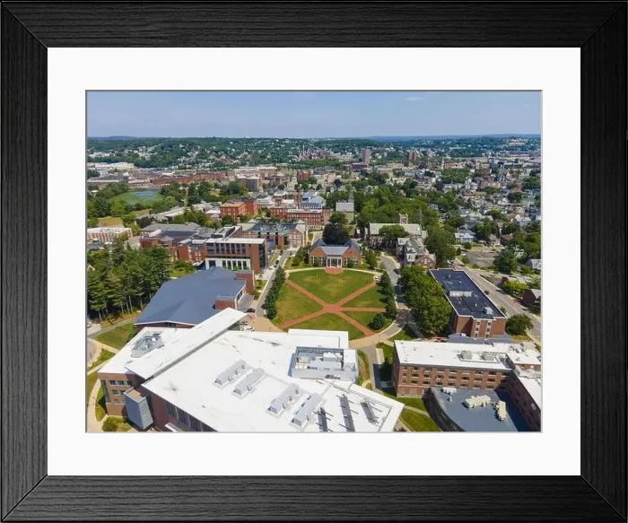 Framed Print : Aerial view of Worcester Polytechnic Institute WPI main campus around The Quad in city of Worcester Framed Print : Aerial view of Worcester Polytechnic Institute WPI main campus around The Quad in city of Worcester