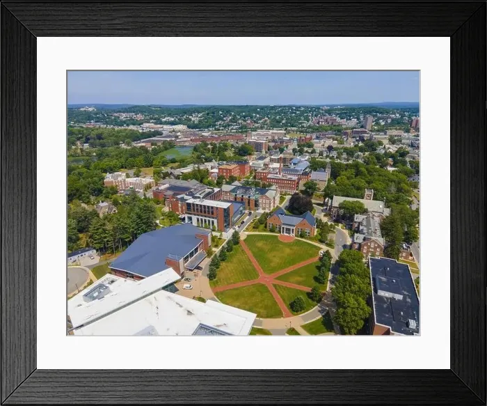 Framed Print : Aerial view of Worcester Polytechnic Institute WPI main campus around The Quad in city of Worcester Framed Print : Aerial view of Worcester Polytechnic Institute WPI main campus around The Quad in city of Worcester