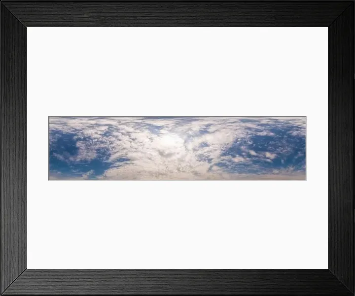 Framed Print : Blue sky panorama with Cumulus clouds Framed Print : Blue sky panorama with Cumulus clouds