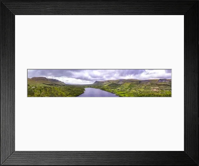 Framed Print : Aerial view of Glencar Lough in Ireland Framed Print : Aerial view of Glencar Lough in Ireland