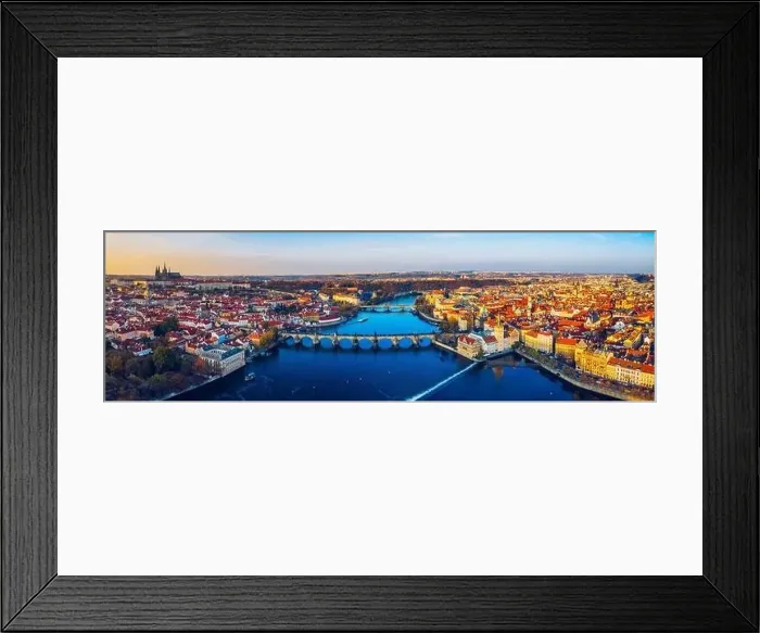 Framed Print : Aerial Prague panoramic drone view of the city of Prague at the Old Town Square Framed Print : Aerial Prague panoramic drone view of the city of Prague at the Old Town Square