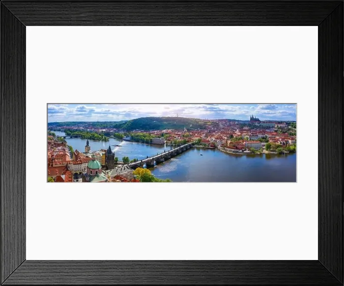 Framed Print : Prague scenic spring aerial view of the Prague Old Town pier architecture Charles Bridge over Vltava river in Prague Framed Print : Prague scenic spring aerial view of the Prague Old Town pier architecture Charles Bridge over Vltava river in Prague