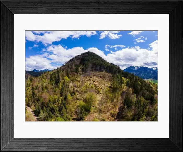 Framed Print : Mountain with damaged forrest. High quality photo Framed Print : Mountain with damaged forrest. High quality photo