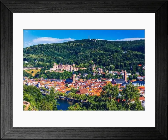 Framed Print : Heidelberg skyline aerial view from above Framed Print : Heidelberg skyline aerial view from above