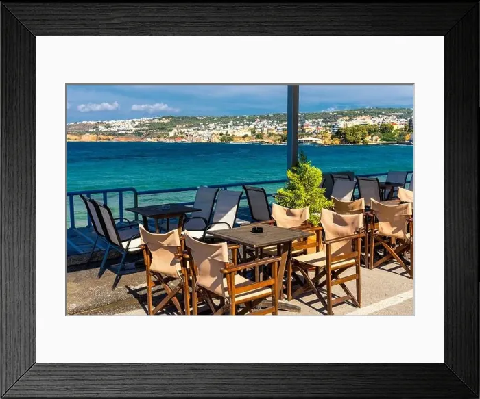 Framed Print : Panoramic aerial view from above of the city of Chania Framed Print : Panoramic aerial view from above of the city of Chania