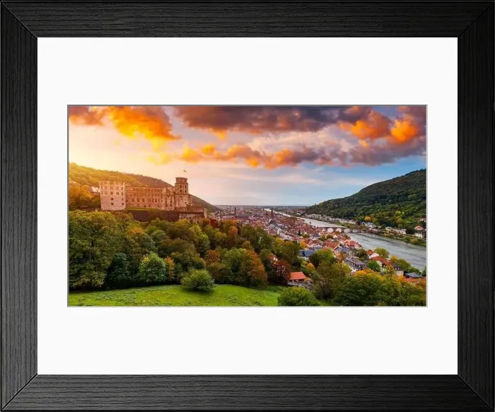 Framed Print : Heidelberg skyline aerial view from above Framed Print : Heidelberg skyline aerial view from above