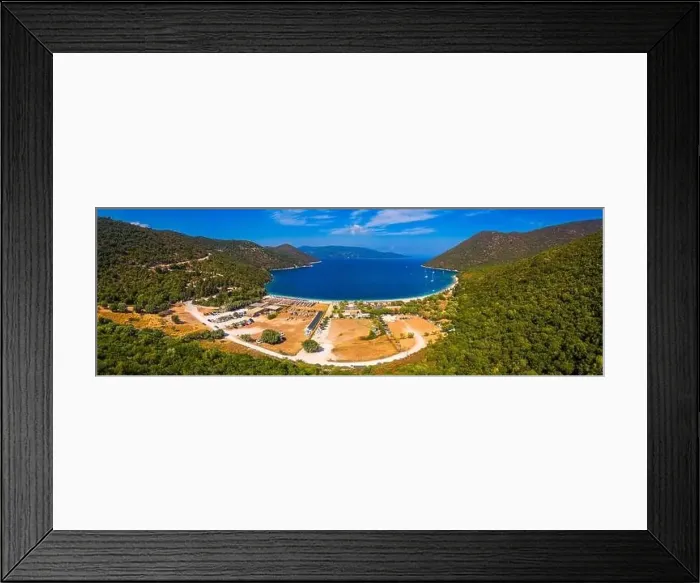 Framed Print : Beautiful crystal clear azure water at Antisamos beach on Kefalonia island Framed Print : Beautiful crystal clear azure water at Antisamos beach on Kefalonia island