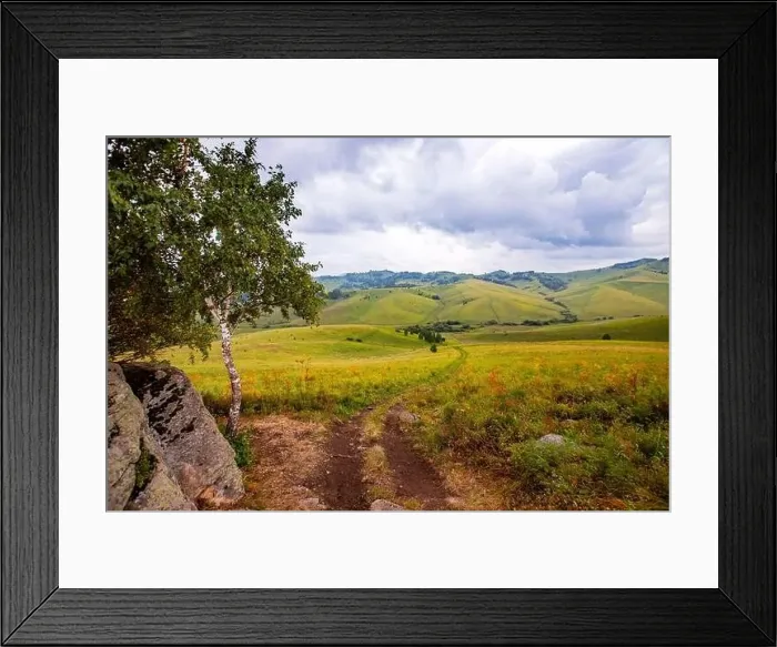 Framed Print : Hills and mountains Altai republic Russia, summer travel rally Framed Print : Hills and mountains Altai republic Russia, summer travel rally