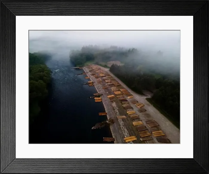 Framed Print : The Dunajec River Gorge Rafting in Sromowce, Pieniny Poland. Drone view From above Fog Framed Print : The Dunajec River Gorge Rafting in Sromowce, Pieniny Poland. Drone view From above Fog
