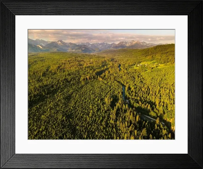 Framed Print : Scenic Landscape View at Sunrise in Tatra Mountains in Poland Framed Print : Scenic Landscape View at Sunrise in Tatra Mountains in Poland