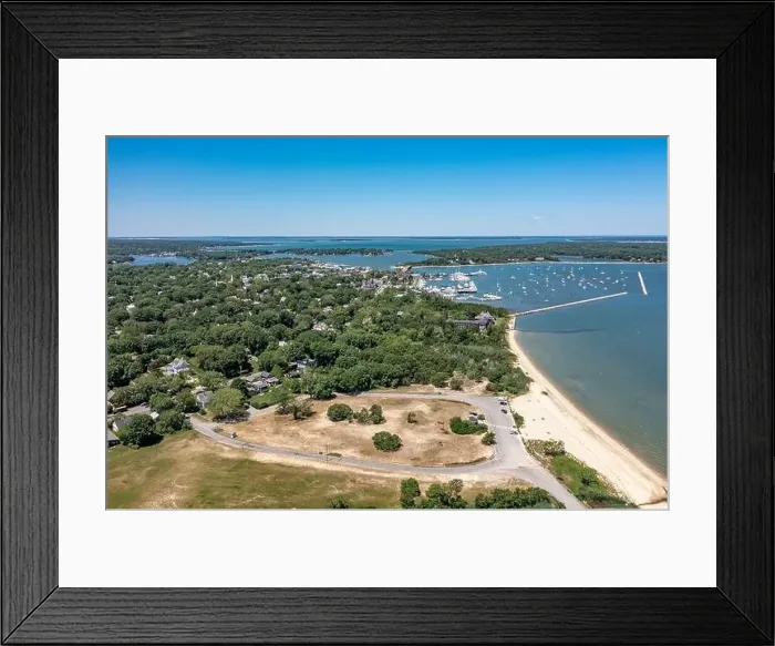 Framed Print : aerial of view of Sag Harbor and Havens Beach Framed Print : aerial of view of Sag Harbor and Havens Beach