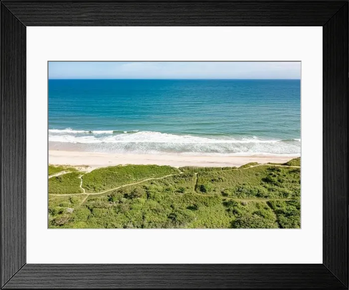Framed Print : aerial view of the beach in Montauk, NY Framed Print : aerial view of the beach in Montauk, NY