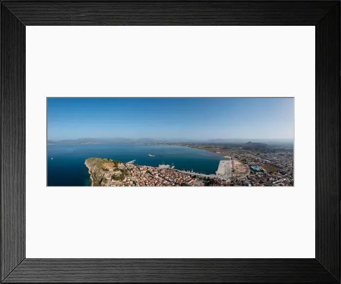 Framed Print : Greece, Nafplio city and harbor