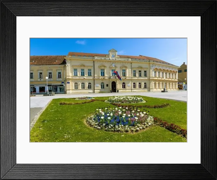 Framed Print : Centre of Koprivnica town in Croatia Framed Print : Centre of Koprivnica town in Croatia