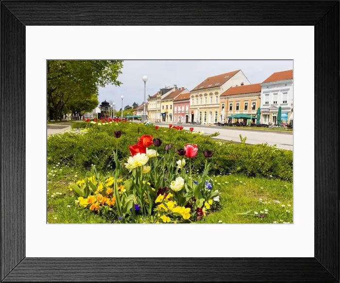 Framed Print : Centre of Koprivnica town in Croatia Framed Print : Centre of Koprivnica town in Croatia