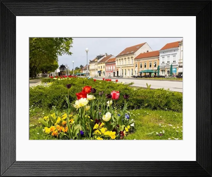 Framed Print : Centre of Koprivnica town in Croatia Framed Print : Centre of Koprivnica town in Croatia