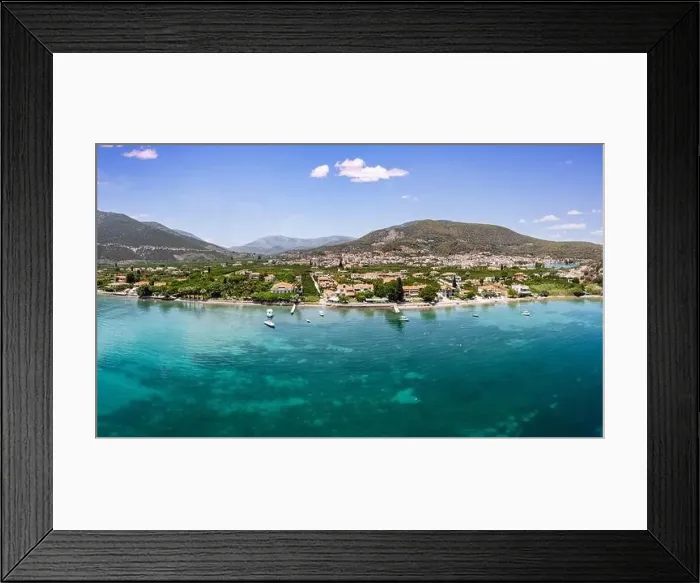Framed Print : Greece, Ancient Epidaurus town and beach at Argolida Framed Print : Greece, Ancient Epidaurus town and beach at Argolida