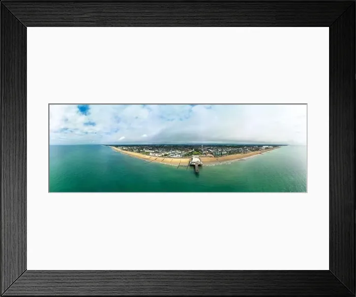 Framed Print : Panoramic aerial done view of Bognor Regis beach, West Sussex, England UK Framed Print : Panoramic aerial done view of Bognor Regis beach, West Sussex, England UK