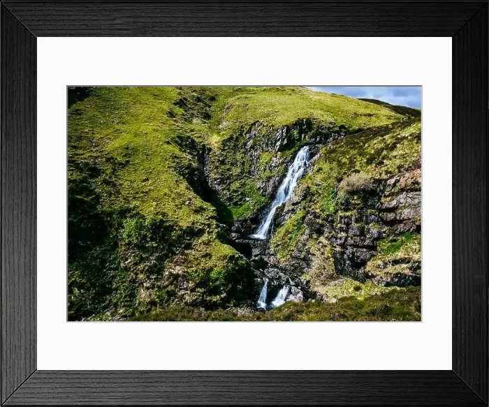Framed Print : Aerial view of The Grey Mare's Tail, a waterfall near Moffat, Scotland Framed Print : Aerial view of The Grey Mare's Tail, a waterfall near Moffat, Scotland