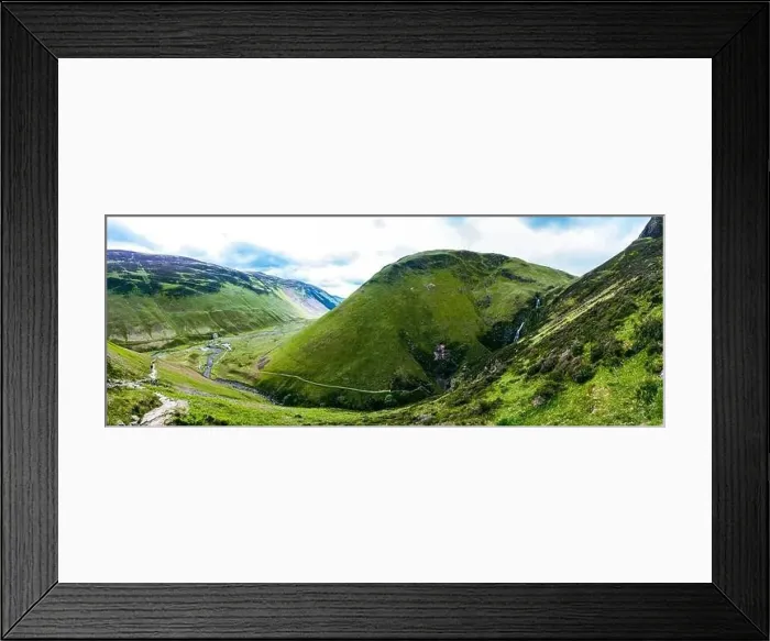 Framed Print : Aerial view of The Grey Mare's Tail, a waterfall near Moffat, Scotland Framed Print : Aerial view of The Grey Mare's Tail, a waterfall near Moffat, Scotland