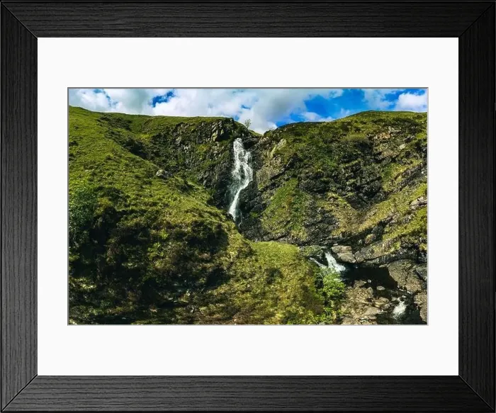 Framed Print : Aerial view of The Grey Mare's Tail, a waterfall near Moffat, Scotland Framed Print : Aerial view of The Grey Mare's Tail, a waterfall near Moffat, Scotland