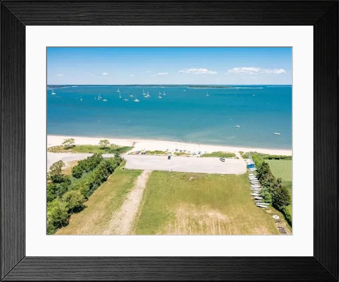 Framed Print : Aerial view of Havens Beach, Sag Harbor, NY Framed Print : Aerial view of Havens Beach, Sag Harbor, NY