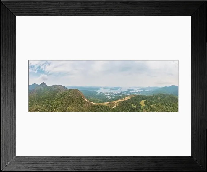 Framed Print : Mountain and footpath trail in Sai Kung, Ma On Shan, Hong Kong, outdor, daytime