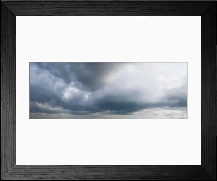 Framed Print : Storm clouds panorama. View from the drone Framed Print : Storm clouds panorama. View from the drone