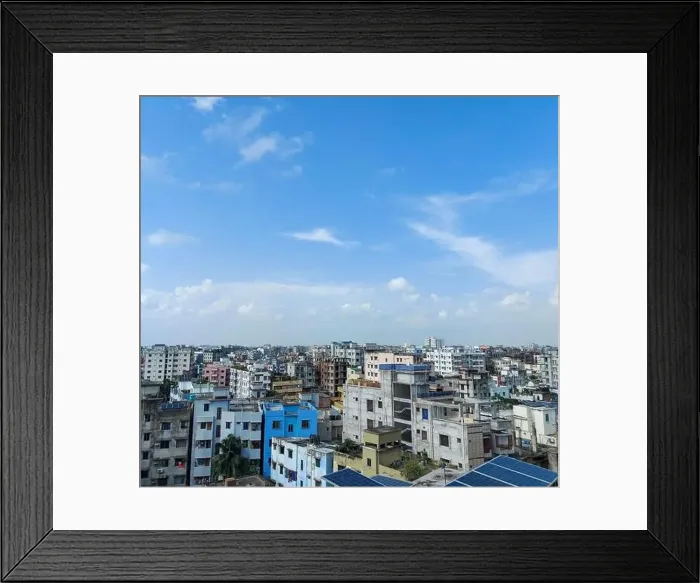 Framed Print : Bangladesh capital Dhaka city landscape on a sunny morning Framed Print : Bangladesh capital Dhaka city landscape on a sunny morning
