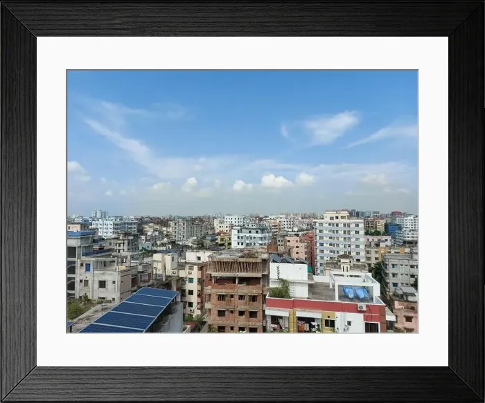 Framed Print : Bangladesh capital Dhaka city landscape on a sunny morning Framed Print : Bangladesh capital Dhaka city landscape on a sunny morning
