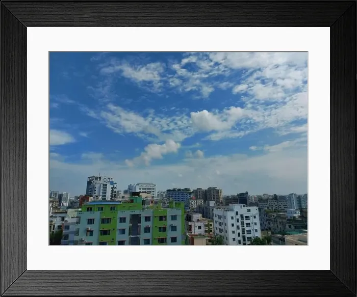 Framed Print : Bangladesh capital Dhaka city landscape on a sunny morning Framed Print : Bangladesh capital Dhaka city landscape on a sunny morning