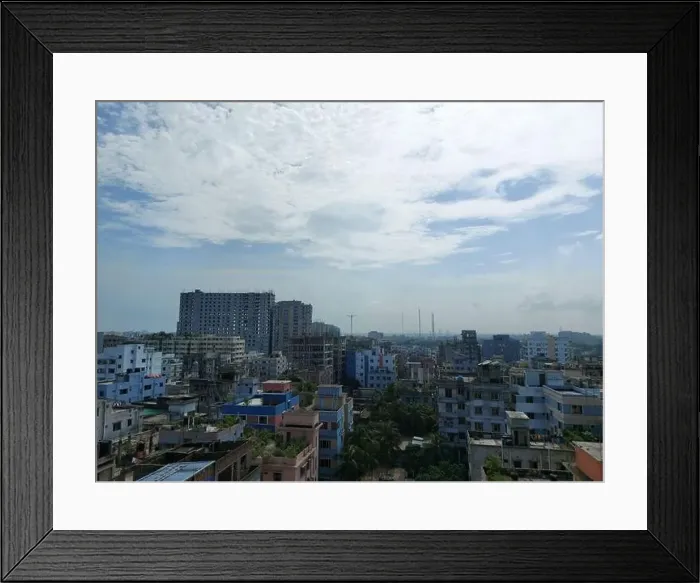 Framed Print : Bangladesh capital Dhaka city landscape on a sunny morning Framed Print : Bangladesh capital Dhaka city landscape on a sunny morning