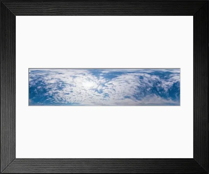 Framed Print : Blue sky panorama with Cumulus clouds Framed Print : Blue sky panorama with Cumulus clouds