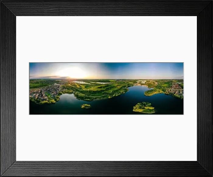 Framed Print : Panoramic drone aerial view of Manvers Lake, Rotherham, South Yorkshire, Wath upon Dearne Framed Print : Panoramic drone aerial view of Manvers Lake, Rotherham, South Yorkshire, Wath upon Dearne