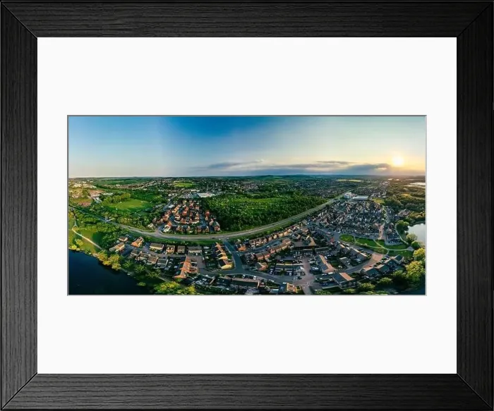 Framed Print : Panoramic drone aerial view of Manvers Lake, Rotherham, South Yorkshire, Wath upon Dearne Framed Print : Panoramic drone aerial view of Manvers Lake, Rotherham, South Yorkshire, Wath upon Dearne