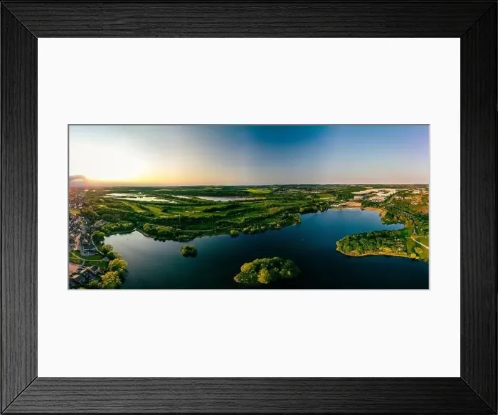 Framed Print : Panoramic drone aerial view of Manvers Lake, Rotherham, South Yorkshire, Wath upon Dearne Framed Print : Panoramic drone aerial view of Manvers Lake, Rotherham, South Yorkshire, Wath upon Dearne