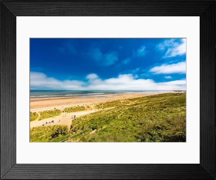 Framed Print : Sunny Cliffs and beach at Blackhall Rocks and Cromdon Dene Beach Framed Print : Sunny Cliffs and beach at Blackhall Rocks and Cromdon Dene Beach