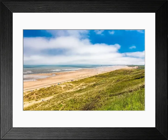 Framed Print : Sunny Cliffs and beach at Blackhall Rocks and Cromdon Dene Beach Framed Print : Sunny Cliffs and beach at Blackhall Rocks and Cromdon Dene Beach