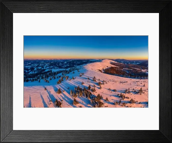 Framed Print : Wonderful landscapes of the Carpathian Mountains covered with snow Framed Print : Wonderful landscapes of the Carpathian Mountains covered with snow