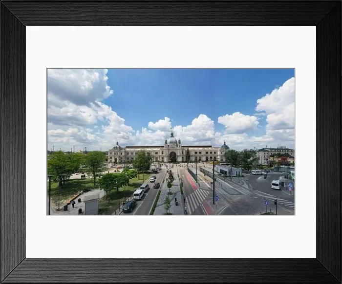 Framed Print : Lviv, Ukraine - July 1, 2021: View on railway station in lviv from drone Framed Print : Lviv, Ukraine - July 1, 2021: View on railway station in lviv from drone