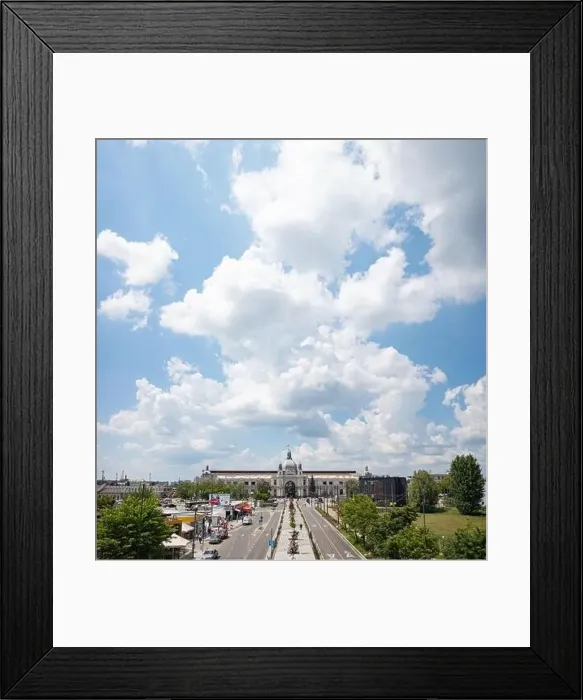 Framed Print : Lviv, Ukraine - July 1, 2021: View on railway station in lviv from drone Framed Print : Lviv, Ukraine - July 1, 2021: View on railway station in lviv from drone