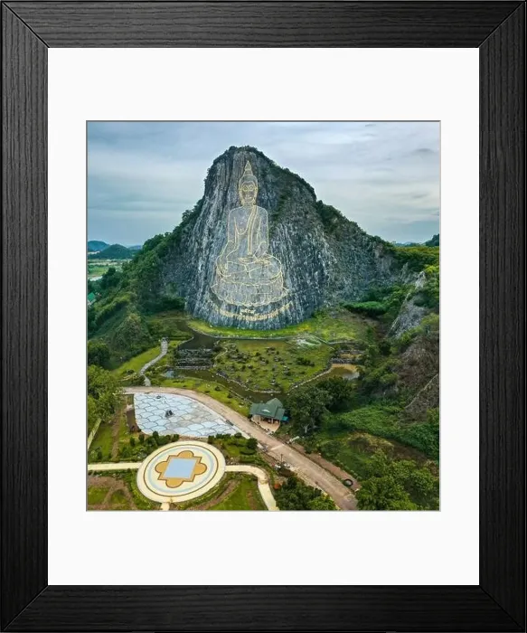 Framed Print : Buddha Mountain in Pattaya, Chonburi, Thailand