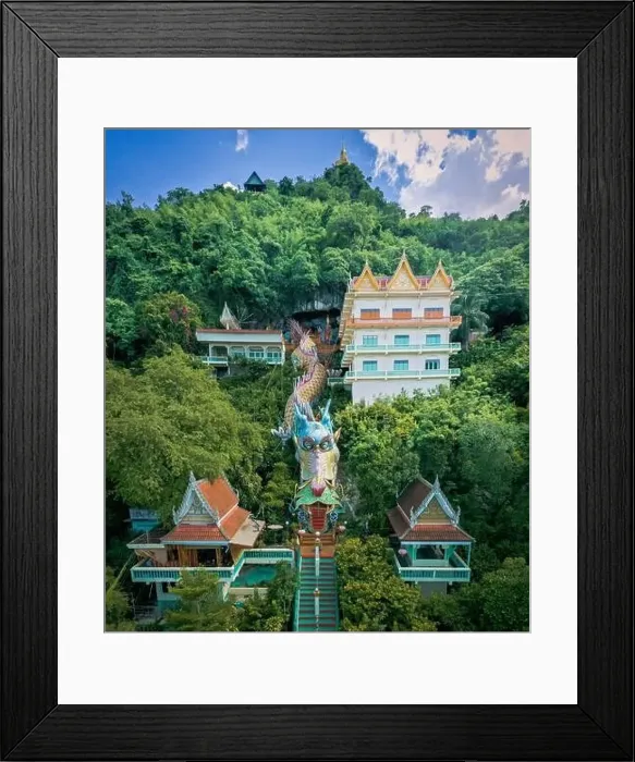 Framed Print : Wat Ban Tham temple and cave in Kanchanaburi, Thailand, south east asia Framed Print : Wat Ban Tham temple and cave in Kanchanaburi, Thailand, south east asia