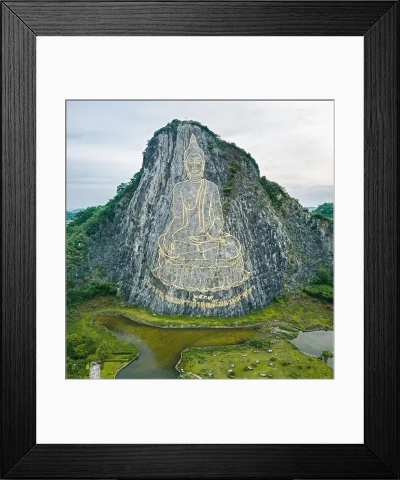 Framed Print : Buddha Mountain in Pattaya, Chonburi, Thailand